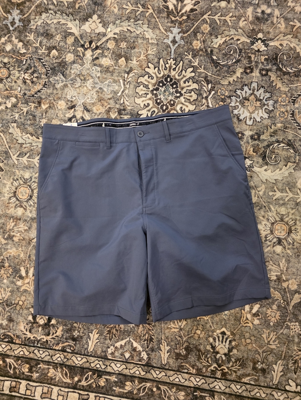NWT johnnie-O Slate Blue Flat Front Stretch Shorts